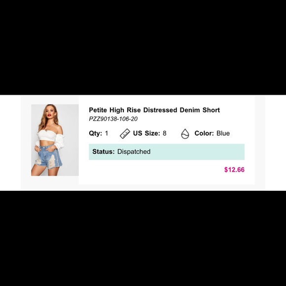 Petite Louisa High Rise Distressed Denim Short - Picture 6 of 6